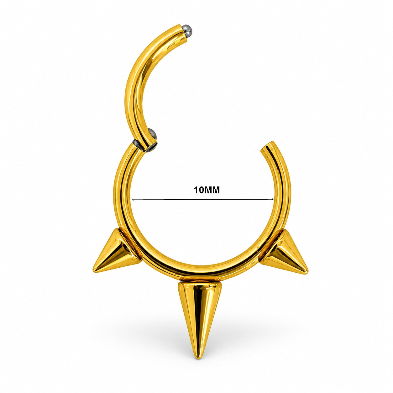 Minimal Spike Titanium Clicker Ring