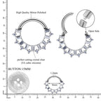Titanium Daith &amp; Septum Piercing Hoop 16G 8MM