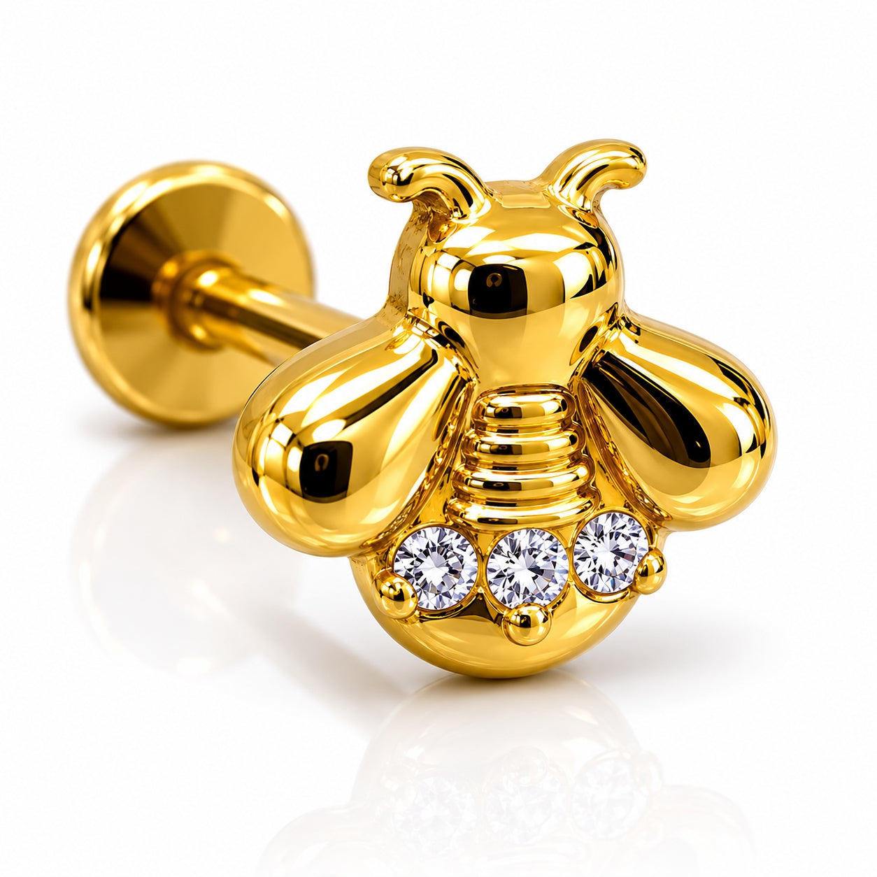 Titanium Bee Stud Earrings