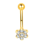 Titanium 16G (1.2MM) Internally Threaded Flower Rook Eyebrow Piercing