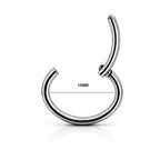 Titanium Hinged Oval Hoop – 10MM