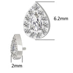 LAB_Drop_02 ASTM F136 Titanium 18G Internally Threaded Water Drop Labret Stud