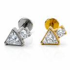 Geometric Triangle Titanium Stud