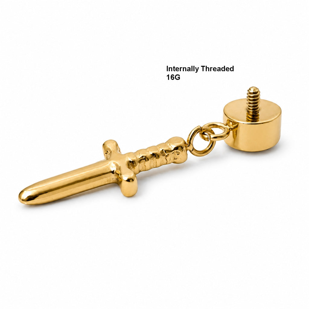 Titanium Sword Dangle Stud