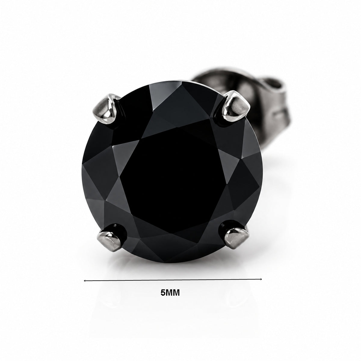 Titanium Black Solitaire Stud