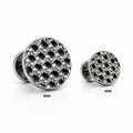 Titanium Textured Disc Stud