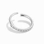 18K White Gold Diamond Hinged Hoop