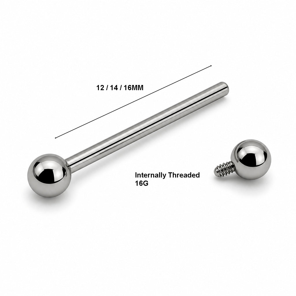 Titanium Nipple Piercing Barbell – Classic Ball Ends