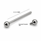 Titanium Nipple Piercing Barbell – Classic Ball Ends