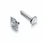 Titanium CZ Eye Flat Back Stud