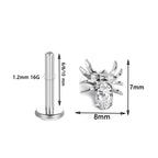 Titanium Internally Threaded Spider Stud