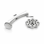 Titanium Floating Belly Piercing – Flower Top