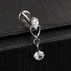Lab_Dangling_02 ASTM F136 Titanium 16G (1.2mm) Internally Threaded Dangling Piercing Jewelry