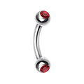 Natural Titanium 16G (1.2MM) Internally Threaded Rook Eyebrow Piercing