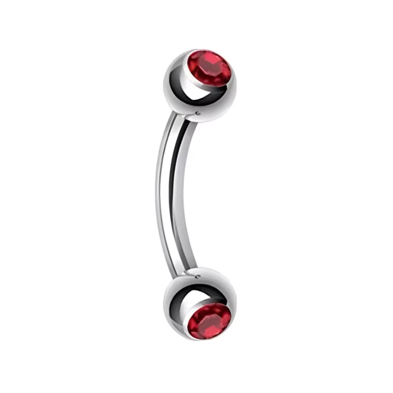 Natural Titanium 16G (1.2MM) Internally Threaded Rook Eyebrow Piercing