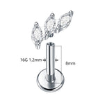 ASTM F136 Titanium 16G (1.2MM) Internally Threaded Piercing Stud