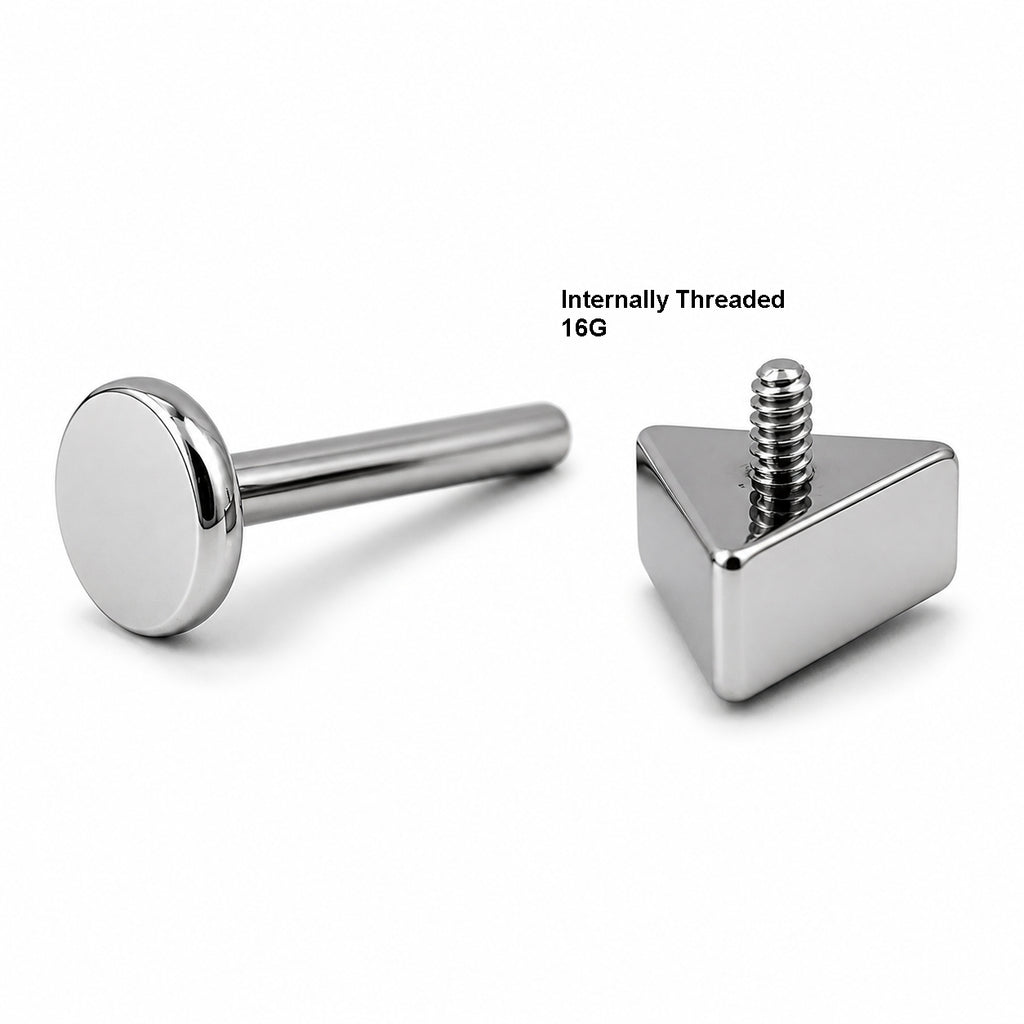 Triangle Crystal Titanium Flat Back Stud