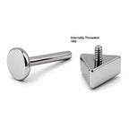 Triangle Crystal Titanium Flat Back Stud