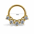 Titanium Hinged Hoop with CZ Accents – 16G | 10mm