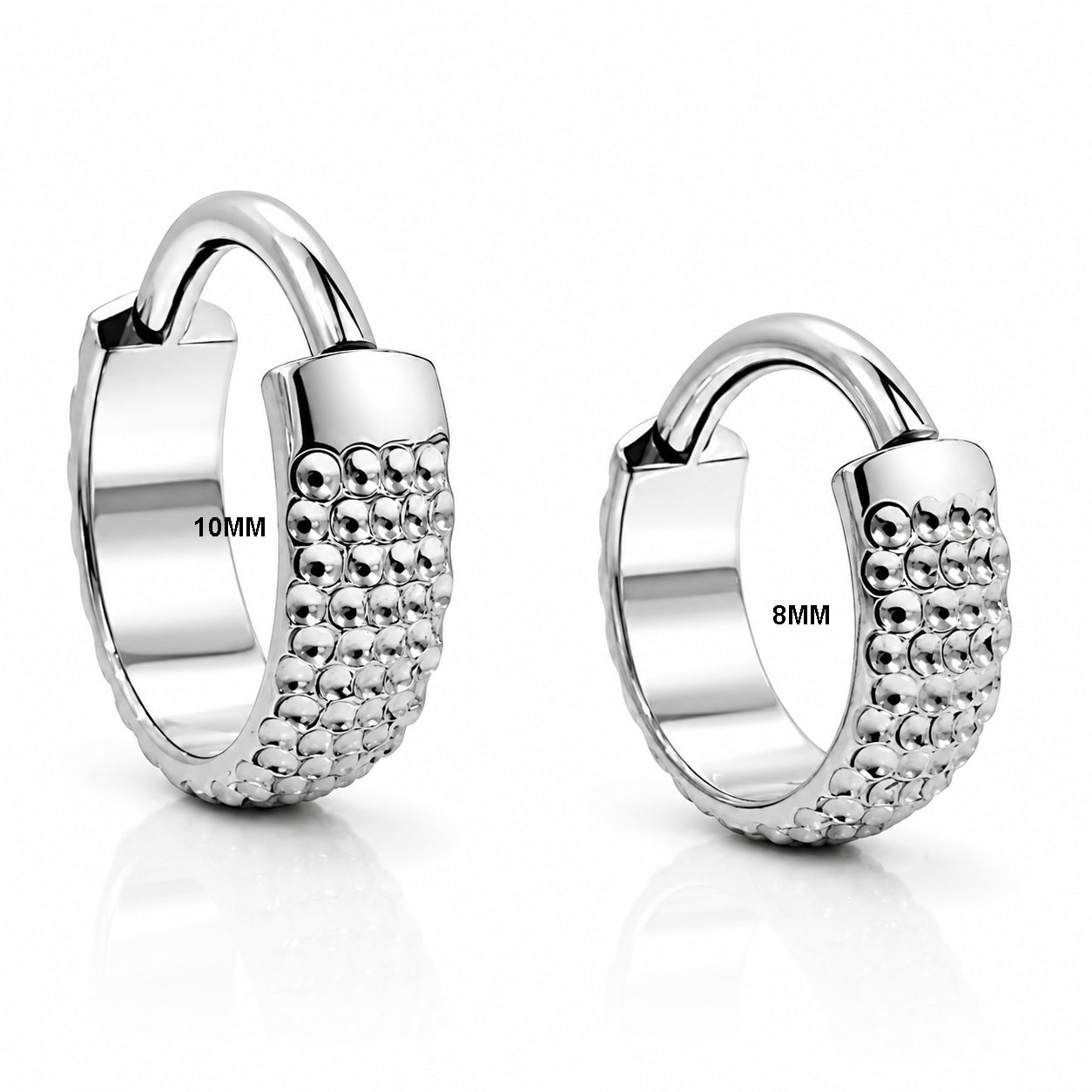 Titanium Textured Clicker Hoop