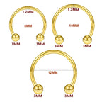 Titanium Horseshoe Daith &amp; Septum Piercing Jewelry 16G