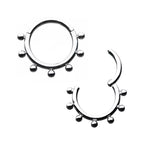Natural Titanium Boat Wheel Daith &amp; Septum Piercing Hoop 16G 10MM
