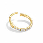 18K Yellow Gold Natural Diamond Hinged Hoop