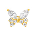 Titanium 16G (1.2MM) Internally Threaded Butterfly Labret Stud