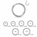 18K White Gold Classic Hinged Hoop Ring