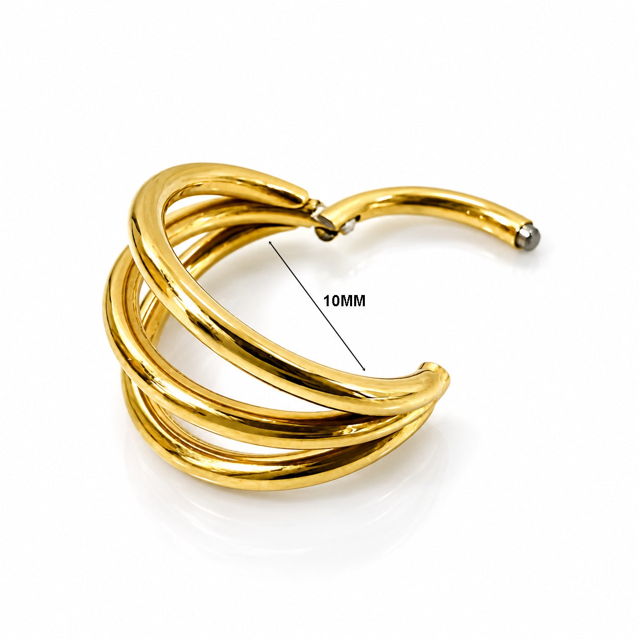 Titanium Three Layers Clicker Hoop