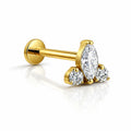 Marquise Trinity Flat Back Stud