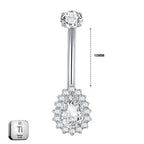 Premium Titanium Pear-Shaped Belly Ring | 14G (1.6MM) | 10MM Bar