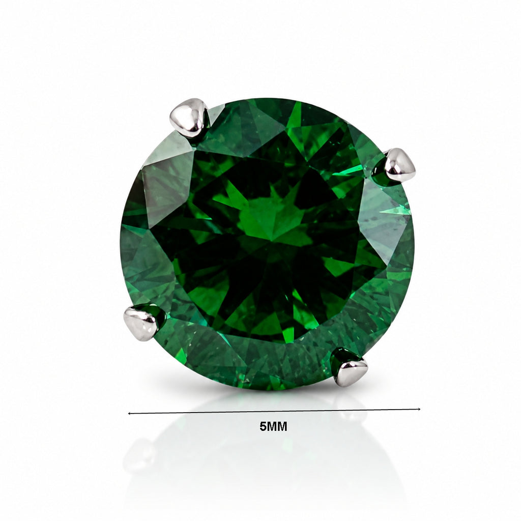 Titanium Emerald Green Stud