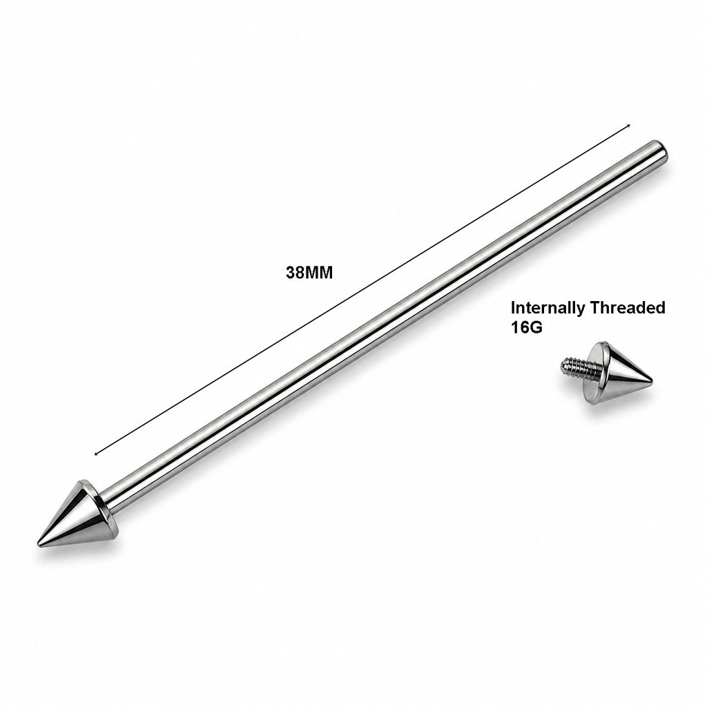  Titanium Industrial Piercing Bar – Spike Ends