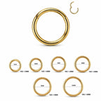 18K Yellow Gold Classic Hinged Hoop Ring