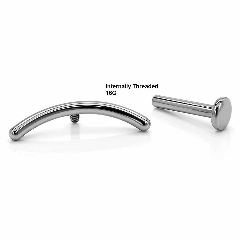 Minimal Curved Titanium Bar Stud