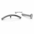 Minimal Curved Titanium Bar Stud