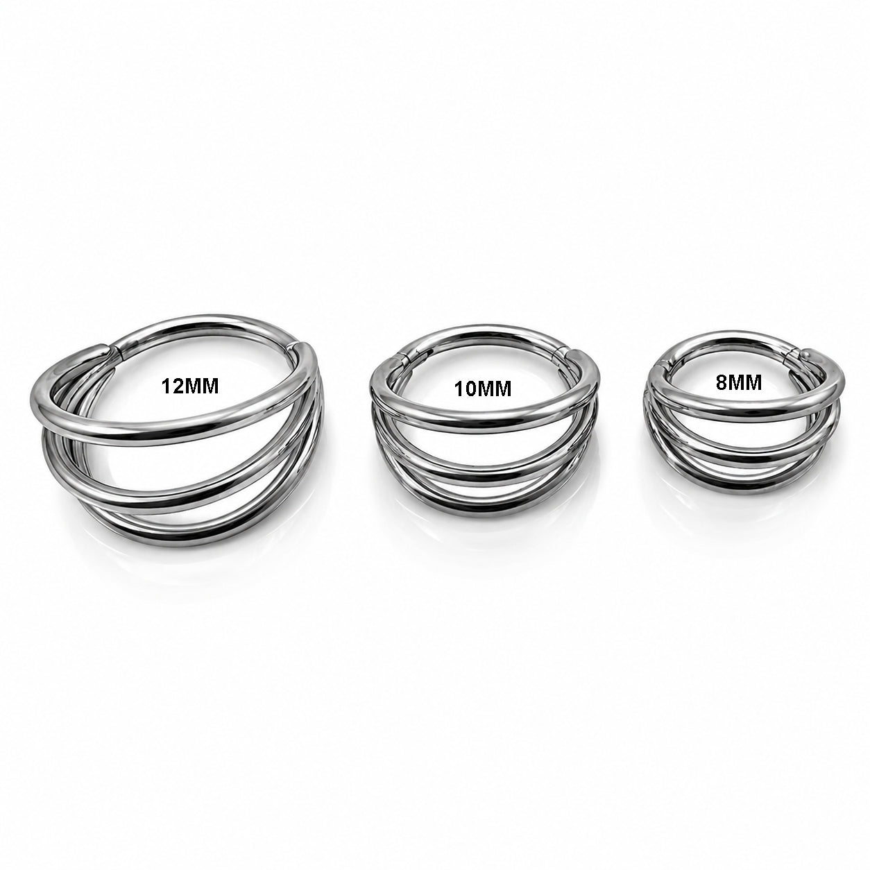 Titanium Three Layers Clicker Hoop