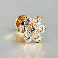 39-6 ASTM F136 Titanium 16G (1.2MM) Internally Threaded Flower Piercing Stud