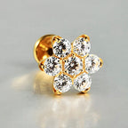 39-6 ASTM F136 Titanium 16G (1.2MM) Internally Threaded Flower Piercing Stud