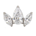 Titanium 3 Petal Lotus 16G (1.2MM) Internally Threaded Helix Ear Piercing Jewelry