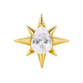 Titanium 16G (1.2MM) Internally Threaded Star with Zircon Piercing Stud