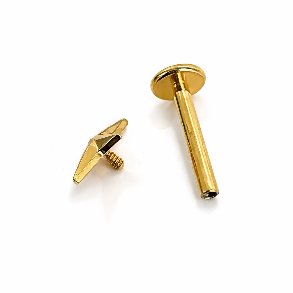 Titanium Star Flat-Back Labret (Internally Threaded)