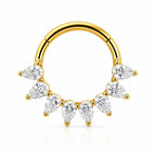 Titanium Hinged CZ Hoop– 10MM