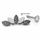 Titanium Geometric Flat Back Stud