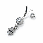 Titanium Internally Threaded Belly Ring – Dangle Design