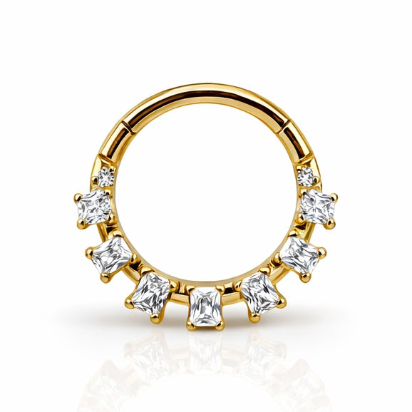 Crown Clicker Ring – For Daith & Septum Piercings