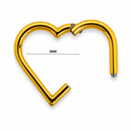 Minimal Heart Titanium Clicker Ring