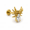 Celestial Spider Titanium Flat Back Stud