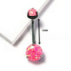 ASTM F136 Titanium 14G (1.6MM) Internally Threaded Belly Button Piercing 12MM